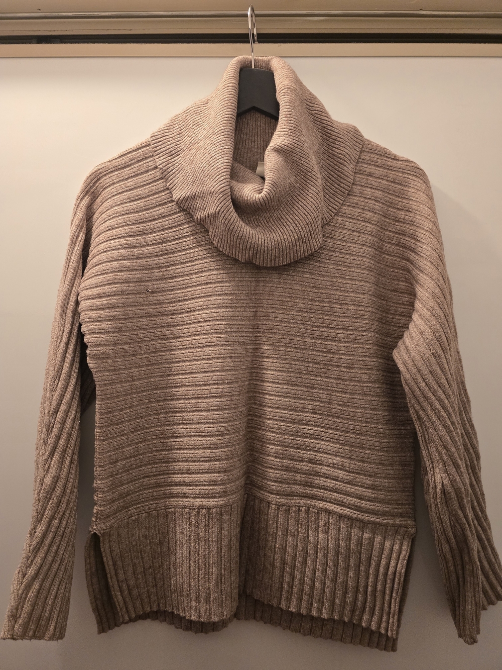 Anthropologie (Moth) Oversized Taupe Turtleneck Sweater